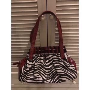 Kate Landry Exotic Zebra Print Handbag